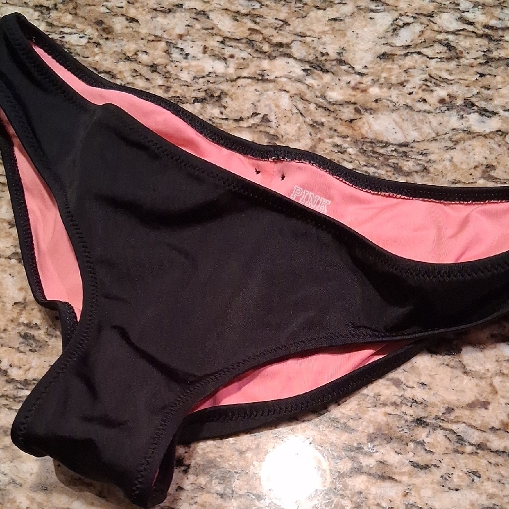 PINK Victoria's Secret Black Women's Bikini Panty SZ S